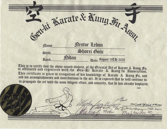 Gen-ki Karate Nidan Gen-ki Karate Nidan