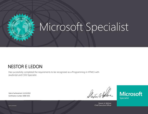 Microsoft Specialist Microsoft Specialist
