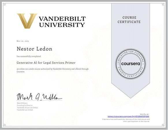 Generative AI for Legal Services Primer